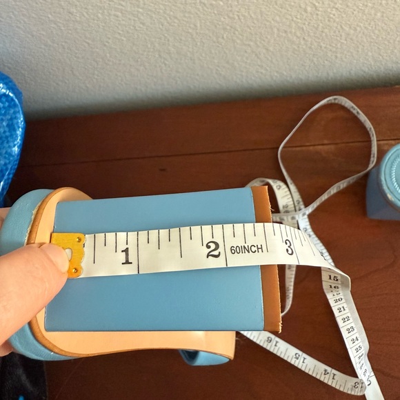 Zara Women's Sky Blue Leather Mules - Picture 7 of 7